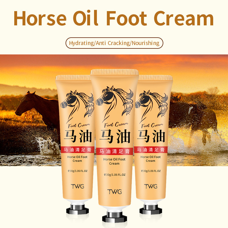 TWG Feet Heel Damage Repairing  Lotion Softening Anti dry Anti Cracking Feet Cream Lotion Horse Oil Feet Heel Moisturizing Cream