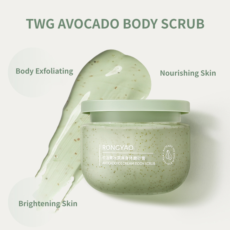 TWG Body Scrubs Bath Shower Body Exfoliating Scrub Moisturizing Skin Whitening For All Skin  Avocado Body Scrub