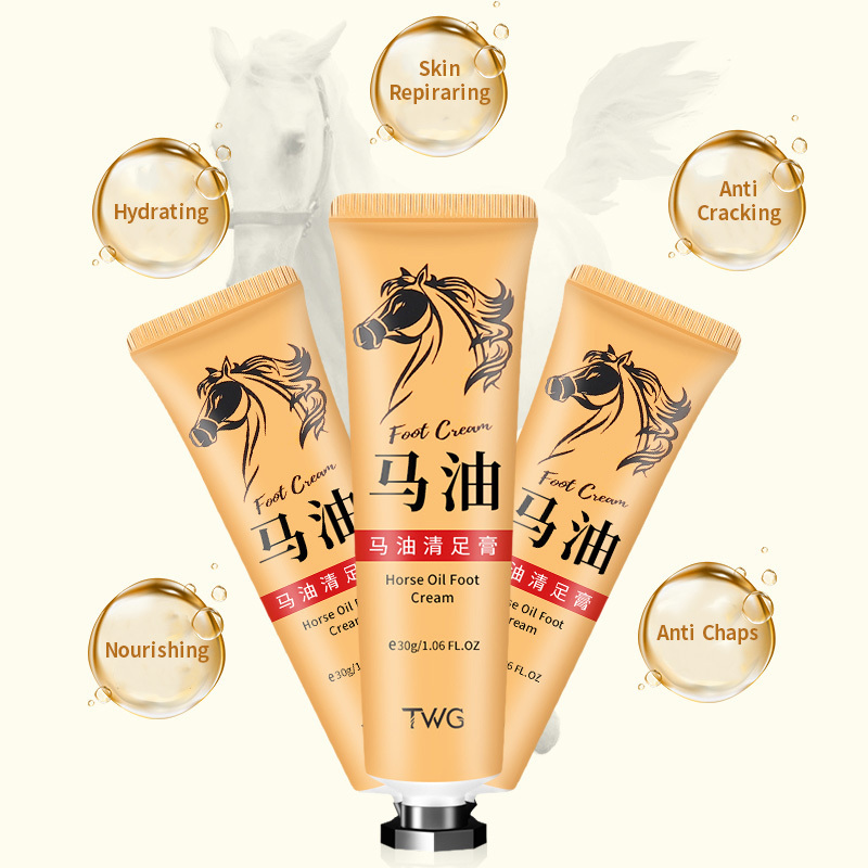 TWG Feet Heel Damage Repairing  Lotion Softening Anti dry Anti Cracking Feet Cream Lotion Horse Oil Feet Heel Moisturizing Cream