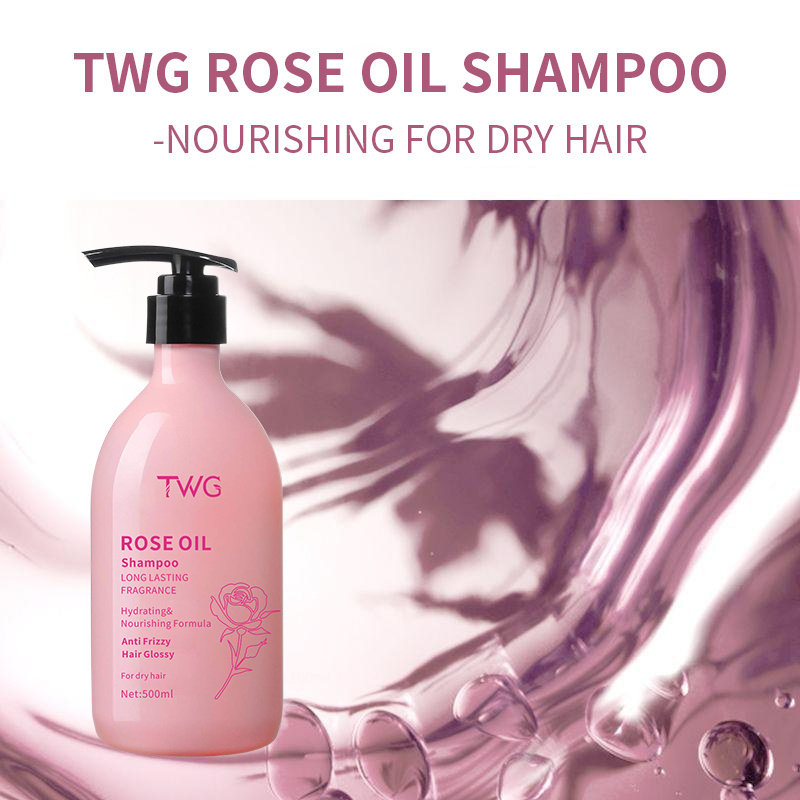 Rongyao Private Label Shampoo Manufacturer Hair Shampoo Anti Frizzy Hair Strengthening Rose Oil Essence Fragrance Shampoo