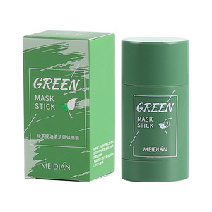 Meidian Green Tea Stick Facial Mud Mask No Water Masking Green Mud Anti Ance Green Tea Mask Stick