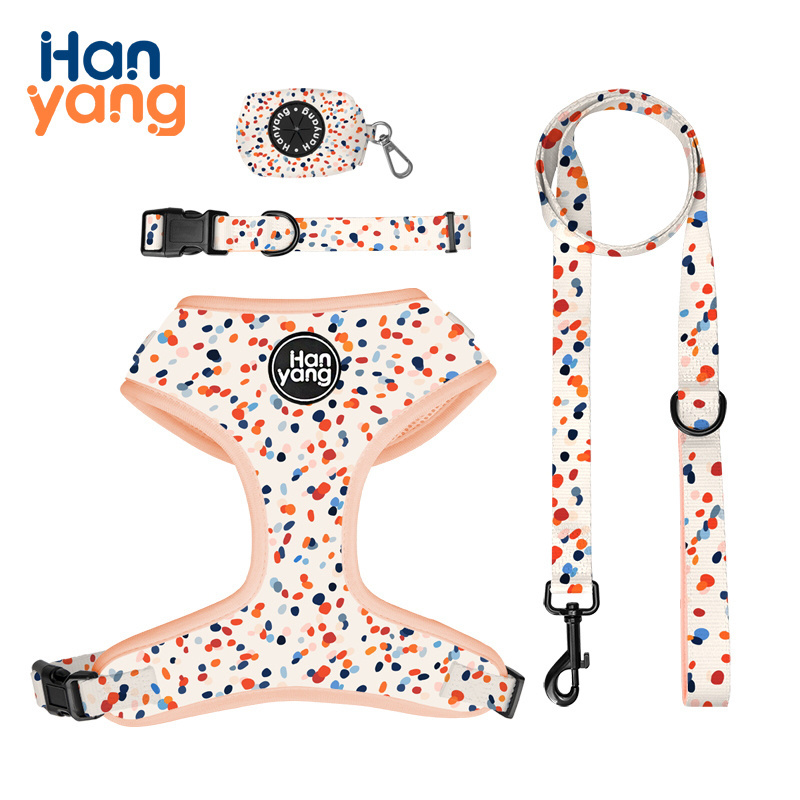 Hanyang OEM Custom Personalized Design Dog Collars And Matching Leashes Rubber Logo Covers Dog Collar Leash Manufacturers