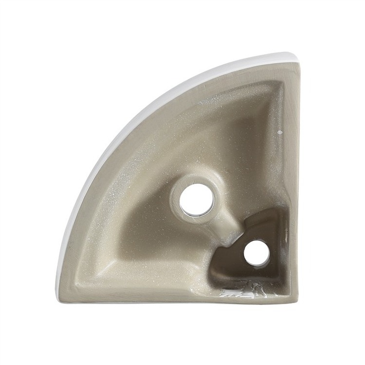 HY-3072 bathroom ceramic small basin corner sink triangular wall hung mounted sink