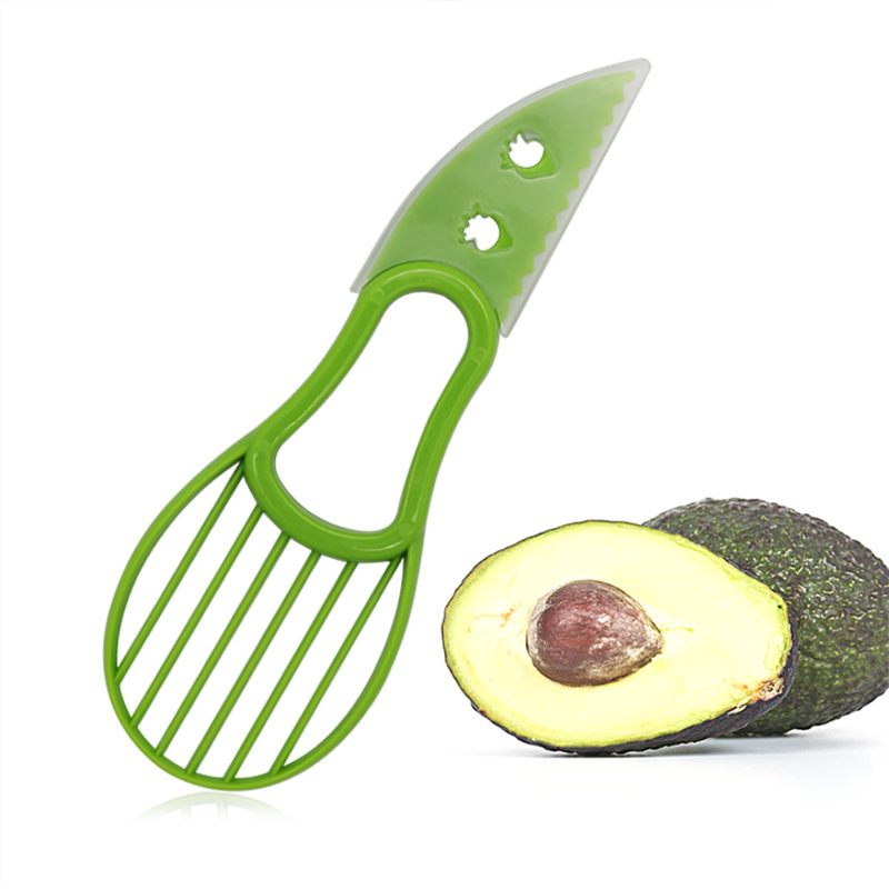 Kitchen Gadget Vegetable Tools Fruit Peeler Avocado Cutter Pulp Separator 3 In 1 Avocado Slicer