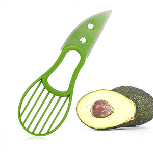 Kitchen Gadget Vegetable Tools Fruit Peeler Avocado Cutter Pulp Separator 3 In 1 Avocado Slicer