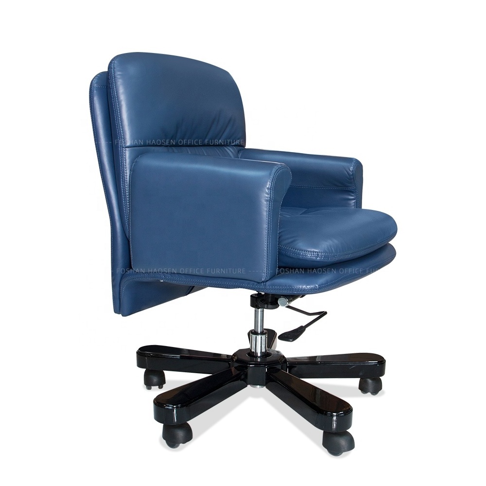 New design luxury real leather gas lift chairman office chair