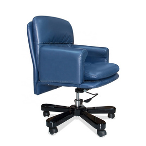 New design luxury real leather gas lift chairman office chair