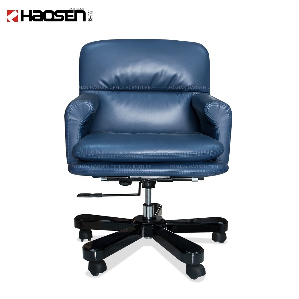 New design luxury real leather gas lift chairman office chair