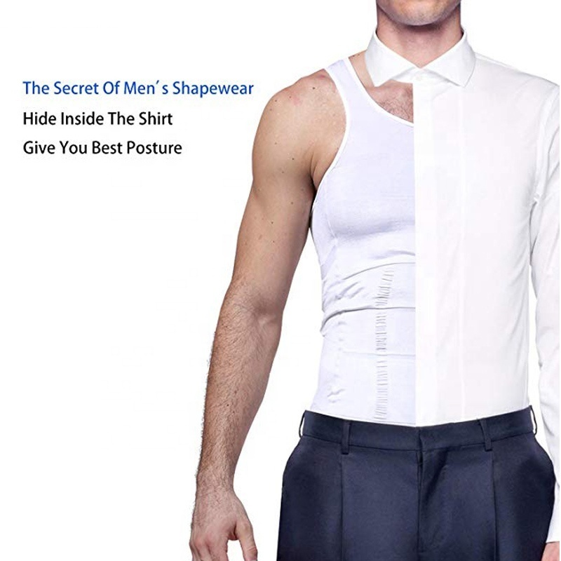 Men's Slimming Body Shapewear Corset Vest Shirt Compression Abdomen Tummy Belly Control Slim Waist Cincher Underwear