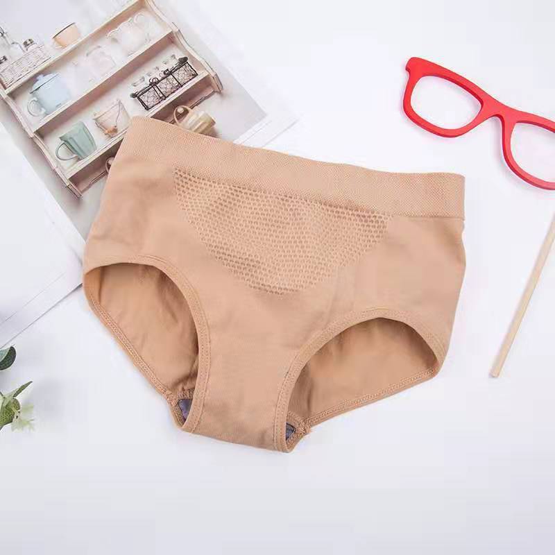 Wholesale popular Japanese 3D honeycomb warm women's briefs comfortable cotton seamless underwear