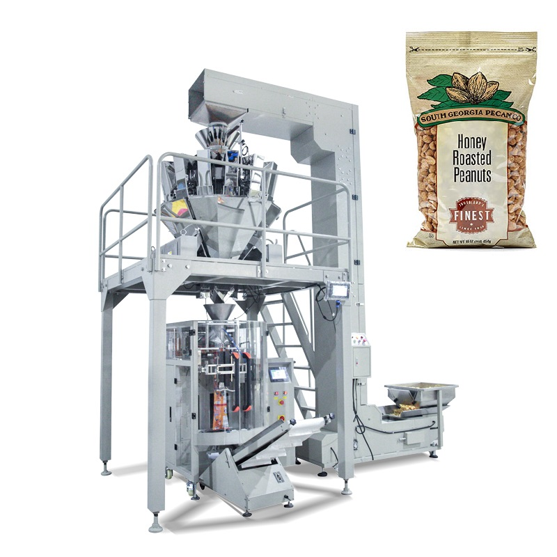 Automatic pet food packaging machine snack Crisps potato chips nitrogen flushing filling packing machine