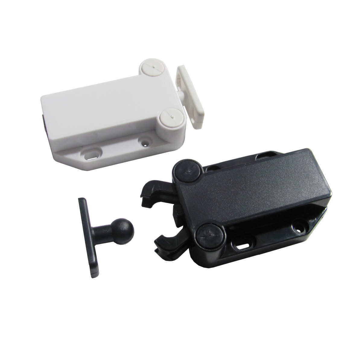 ABS plastic push to open magnetic door latch