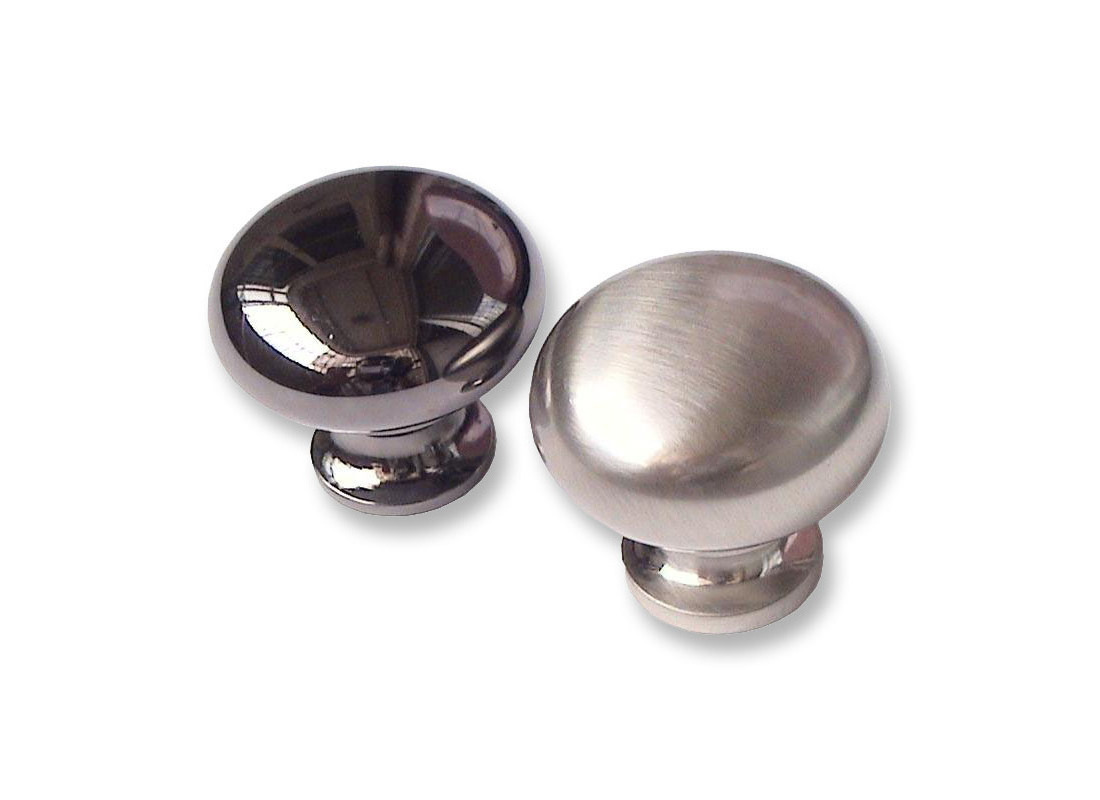 Brushed Chrome hollow brass steel dresser drawer knob  brass knobs