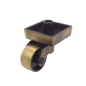 25mm furniture antique caster wheels brass castor