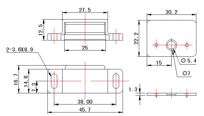 steel plastic door cabinet magnetic catch