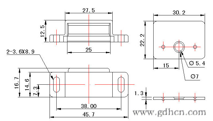 steel plastic door cabinet magnetic catch