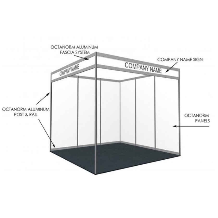 Octanorm System trade show equipment 3x3m Aluminum exhibition booth Shell Scheme Stands