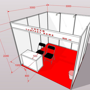 High Performance Aluminum Modular Exhibition Booth 3x3 Shell scheme exhibit show booths exhibit show displays