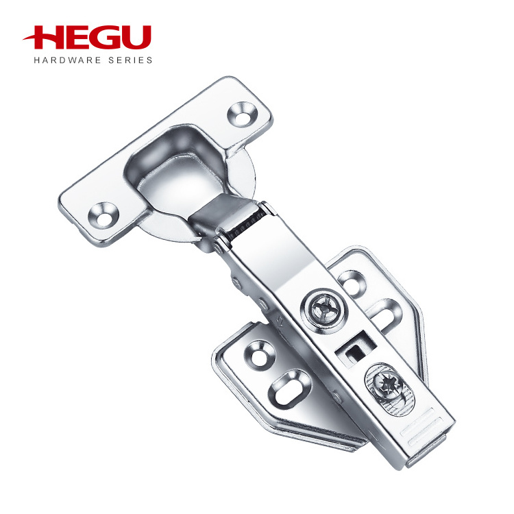 Buffering clip on iron two hole cabinet hinges