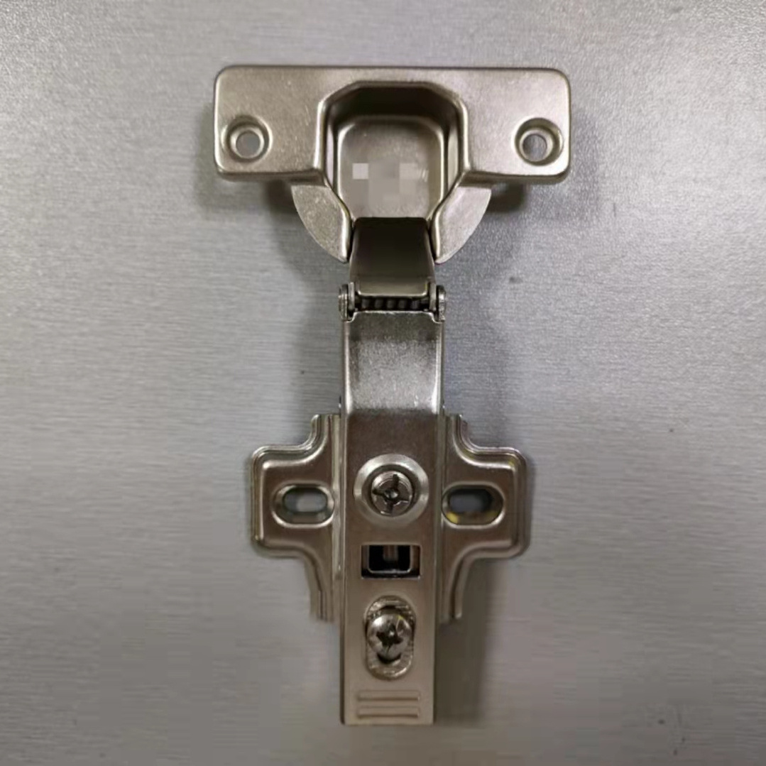 Buffering clip on iron two hole cabinet hinges