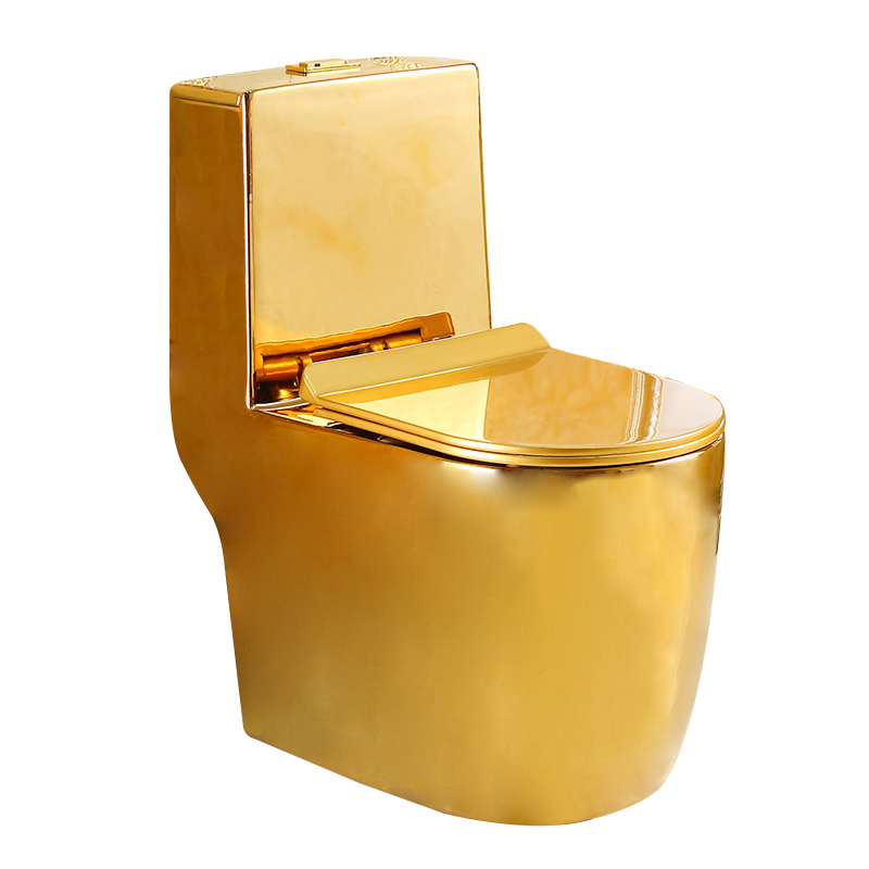 Bathroom floor mount dubai electroplated golden plated color wc luxury modern commode toilet bowl ceramic gold toilet