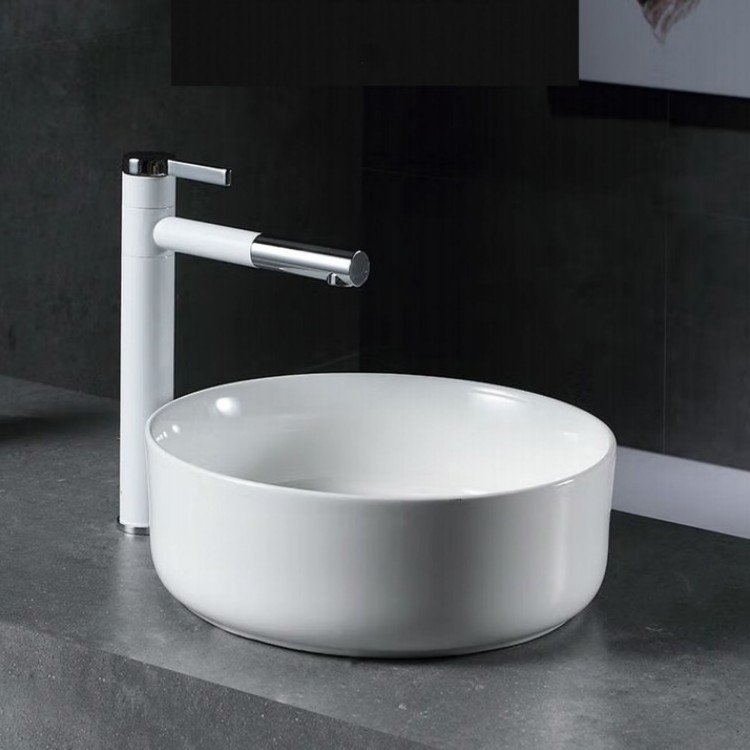 Popular Style Art Basin Bath Sink Bathroom Design Painting bowl Bathroom Sink  white basin