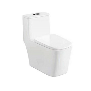 Bathroom wholesale ceramic siphon Square dual flush one piece toilet bowl