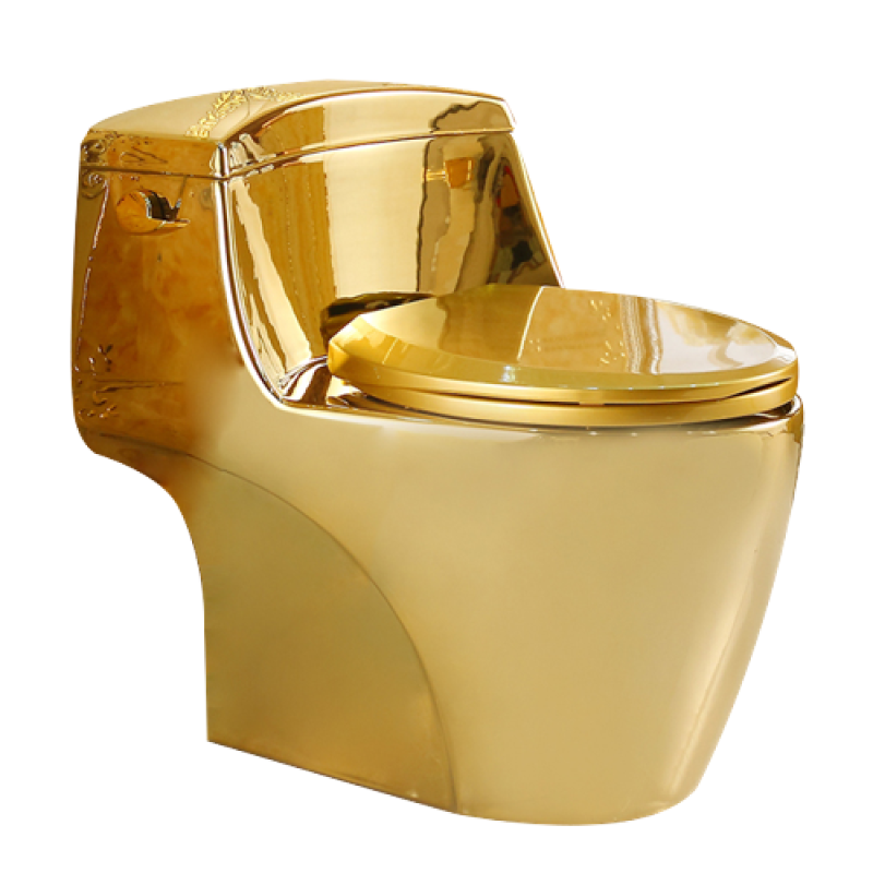 Bathroom floor mount dubai electroplated golden plated color wc luxury modern commode toilet bowl ceramic gold toilet