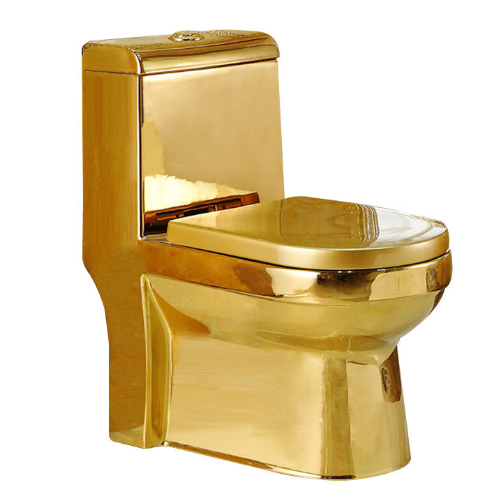 Bathroom floor mount dubai electroplated golden plated color wc luxury modern commode toilet bowl ceramic gold toilet