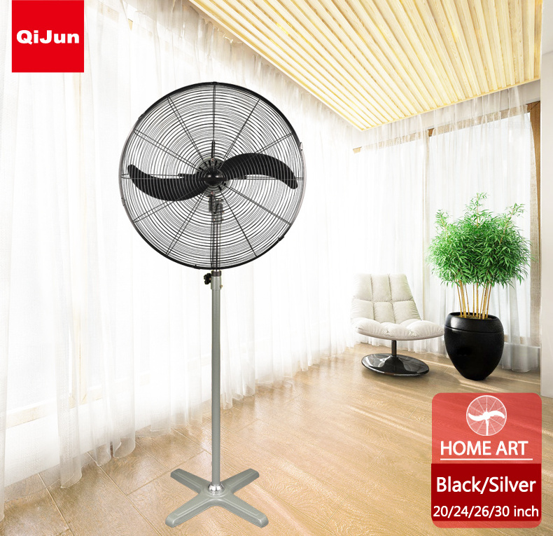 Strong airflow 18//20/24/26/30inch metal OX blade industrial stand/wall fan