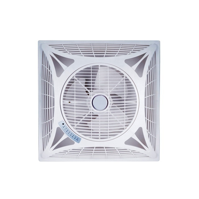 600*600 mm 14 inch Size Surface Ceiling Fan With LED Light  Remote Control Amounted the Wall Square Design Amount