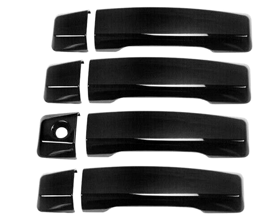 For 2004-2015 Nissan Titan 4PCS BLACK Door Handle Covers Overlay W/O Smartkey