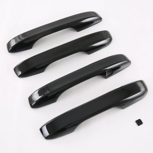 GLOSS BLACK 4 Door Handle Covers WITH Front Smartkey For 2022-2024 Honda Civic