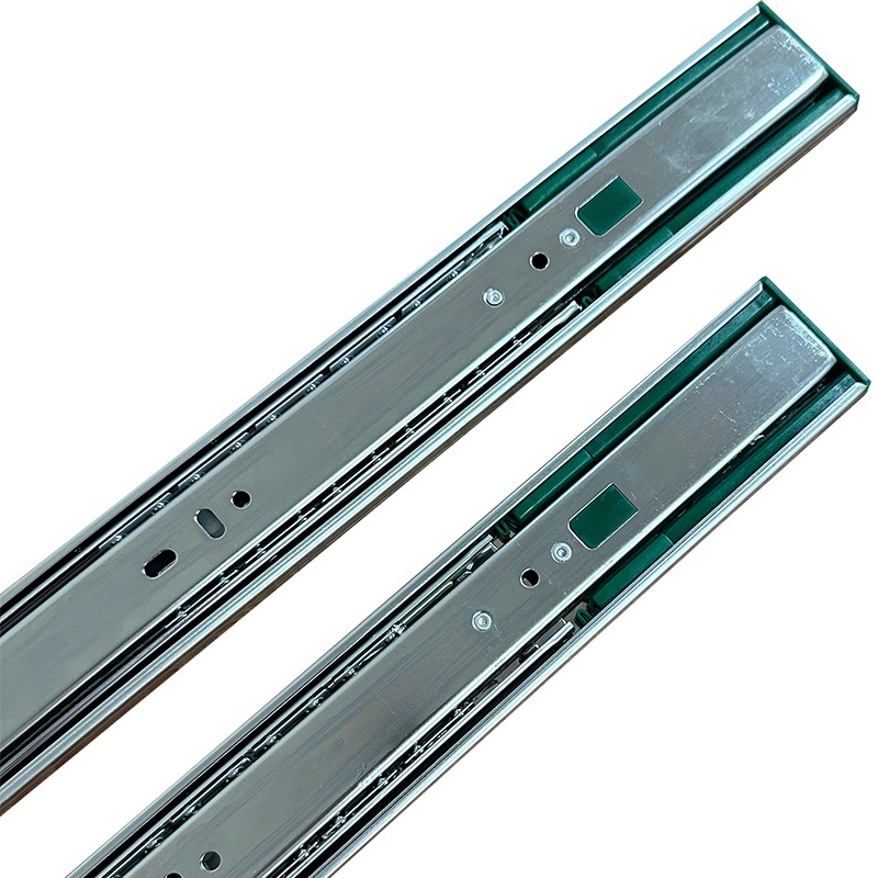 Serviceable Stainless Steel Drawer Slides 3-Fold Drawer Rails Telescopic Slide Rails For Kitchen