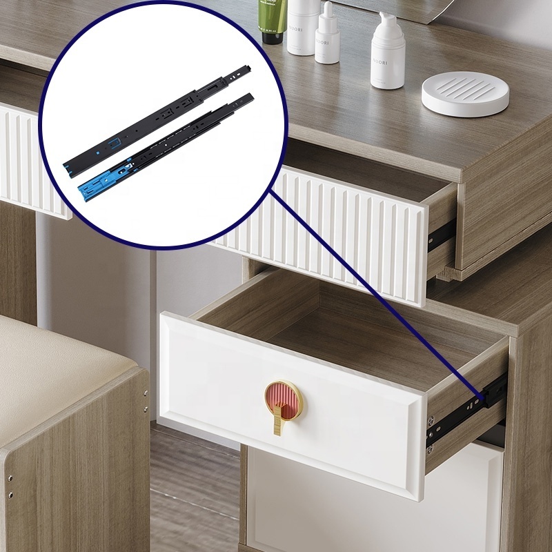 Furniture Hardware Cabinet 45mm Soft Close Full Extension Adjustable Soft Closing Drawer Slide