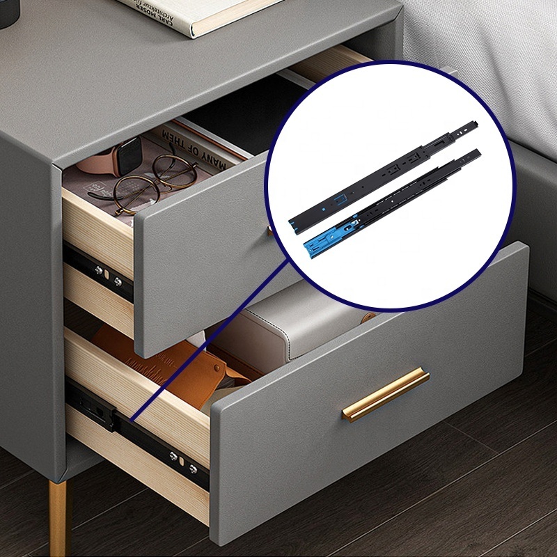 Furniture Hardware Cabinet 45mm Soft Close Full Extension Adjustable Soft Closing Drawer Slide