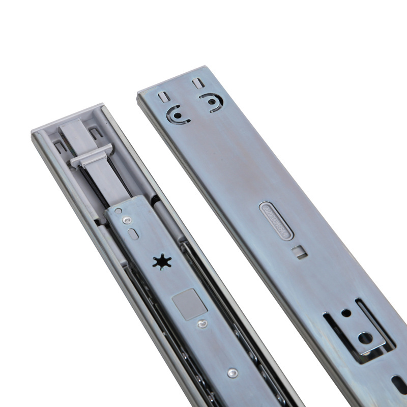 High Quality Tool Box Drawer Slides Stainless Steel 45mm 3-Fold Soft Close Push Open Drawer Slides