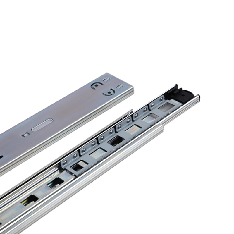 High Quality Tool Box Drawer Slides Stainless Steel 45mm 3-Fold Soft Close Push Open Drawer Slides