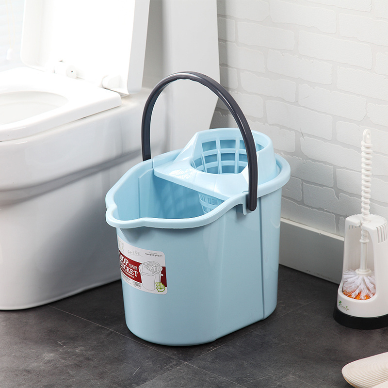 Free sample mop bucket home cleaning products plastic bucket home cleaning accessories mop bucket and wringer with solid handle