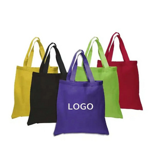 huahao heavy duty customized natural durable cotton canvas shopping tote bag with logo for boutique