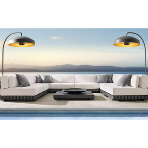 High Quality Villa Leisure Sofa Luxury Outdoor Hotel Furniture Patio Waterproof All Weather Aluminum Garden Sofas