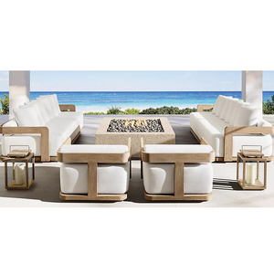 Modern American style Customization Furniture Patio wood Set designs Outdoor luxury Teak garden sofa