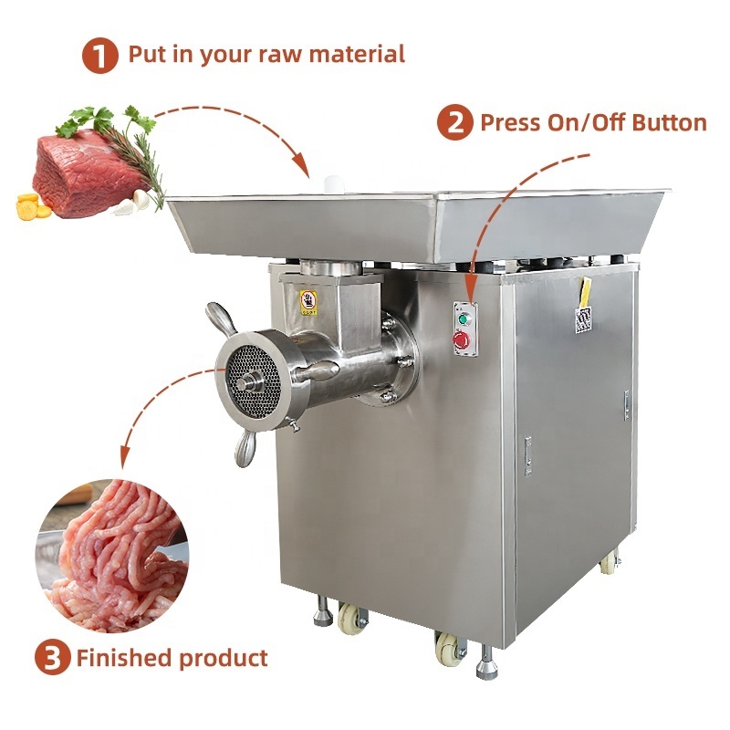 Industrial Meat Processing Machinery Large Fresh Meat Grinder Frozen Meat Grinder