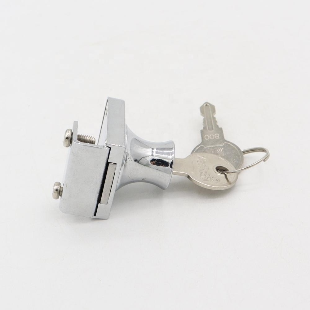 Hotsales chrome plated furniture cabinet glass lock Extending Bar Lock showcase lock