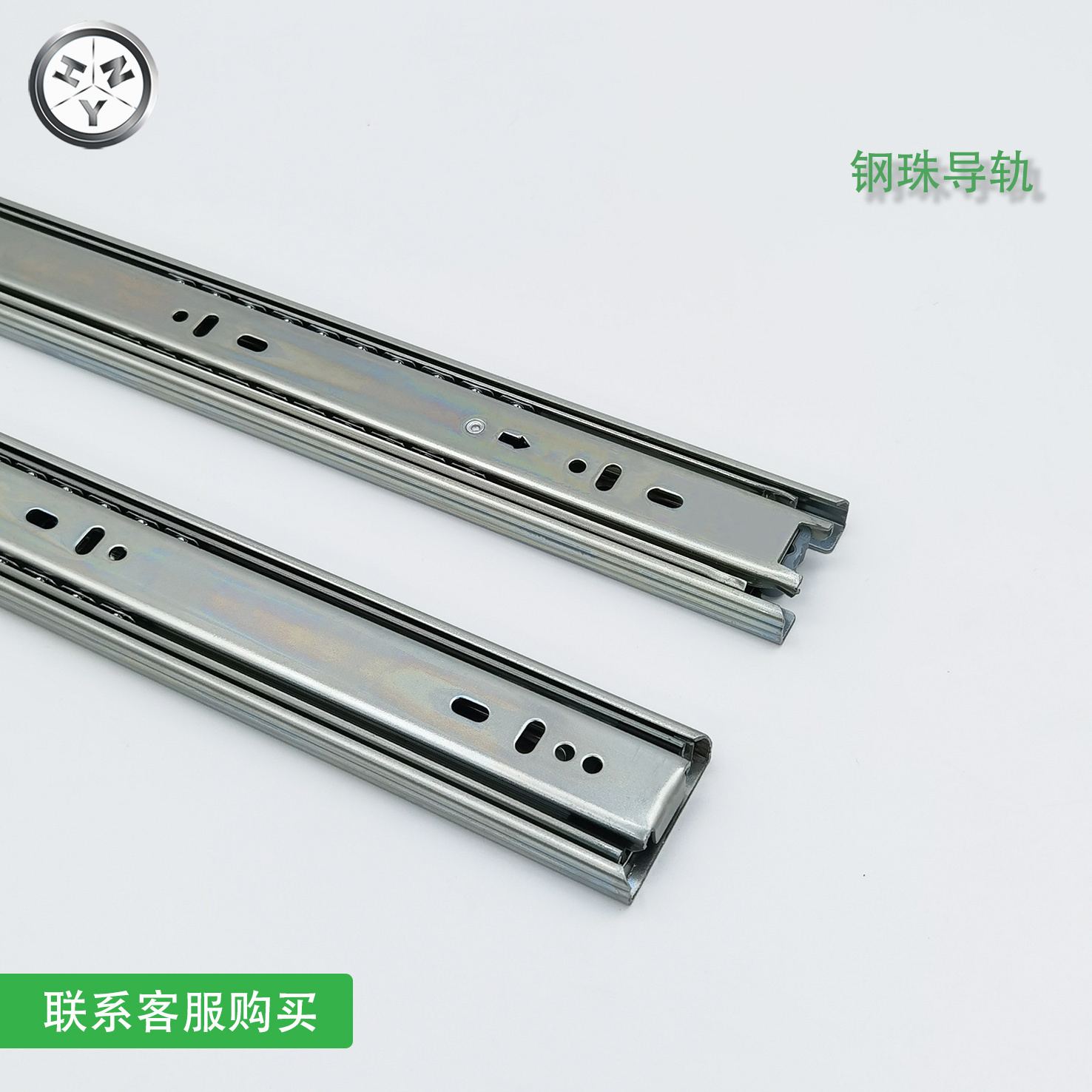 Full-extension heavy duty vertical sliding mechanism track 45mm 3 Fold Telescopic Channel Drawer Slide