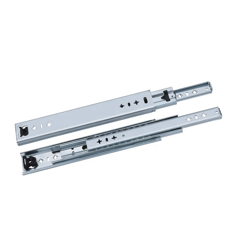 Full-extension heavy duty vertical sliding mechanism track 45mm 3 Fold Telescopic Channel Drawer Slide