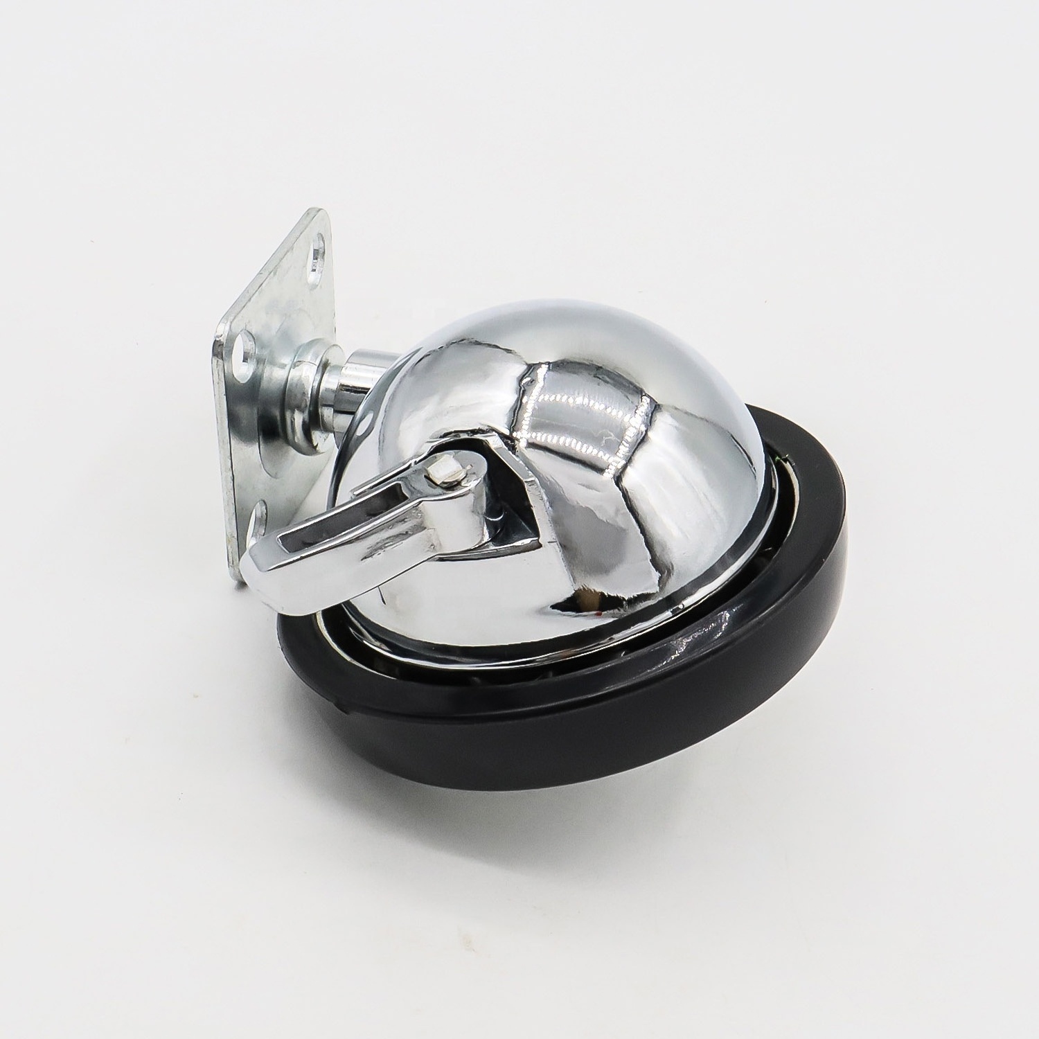 Swivel top plate furniture caster wheel flat plate zinc alloy ball caster