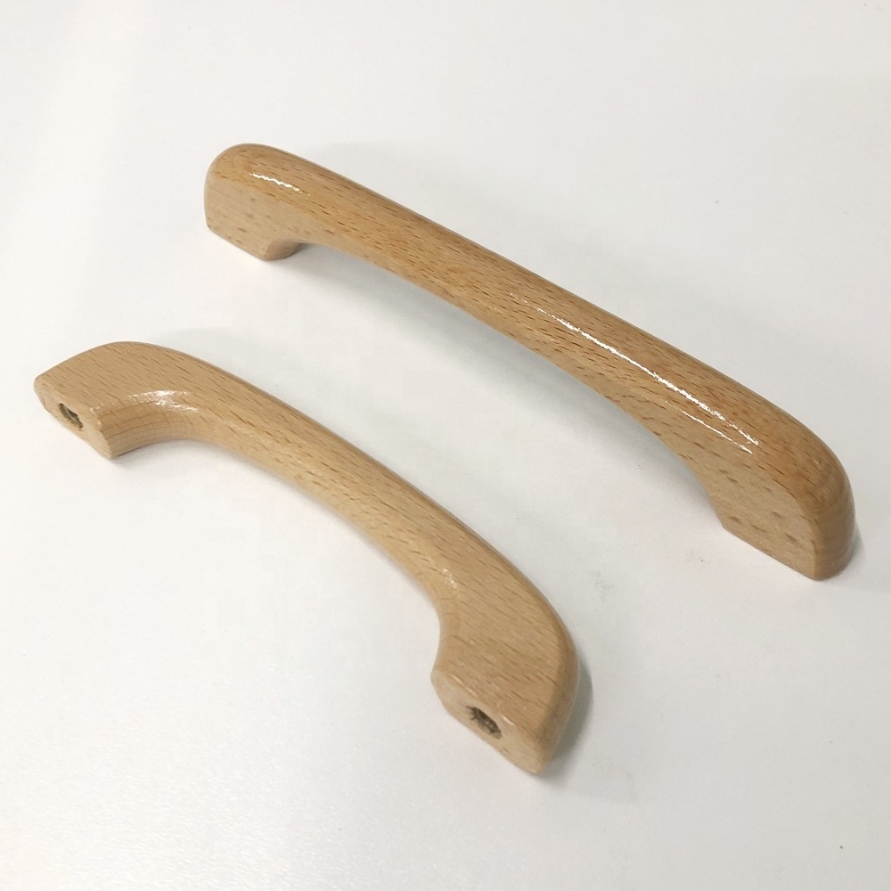 Wooden handles pull for furniture cabinet wooden door handle