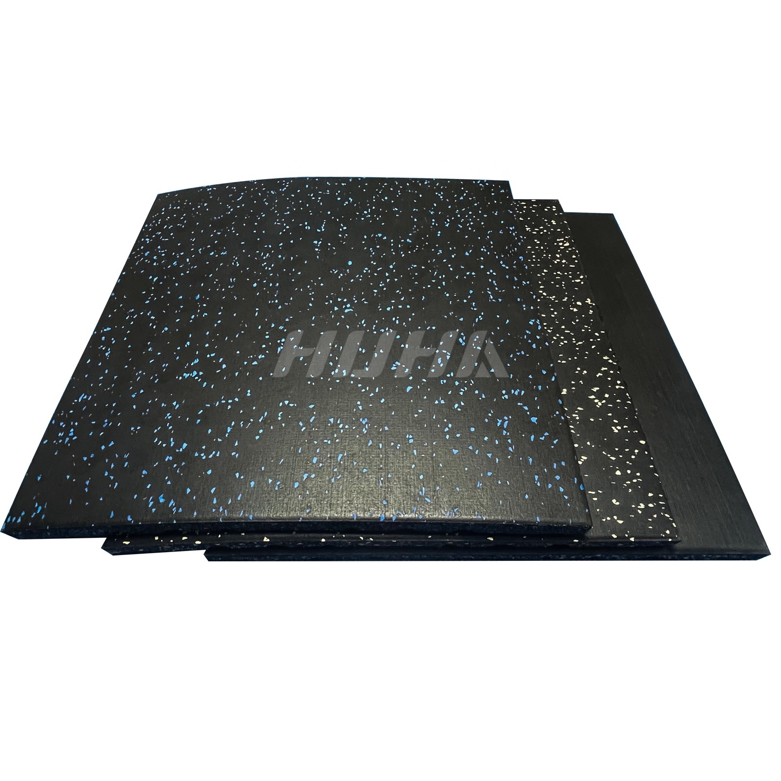 Factory HUHA  rubber mat flooring tile 20mm antislip rubber floor for gym durable fitness equipment shock absorbing mat