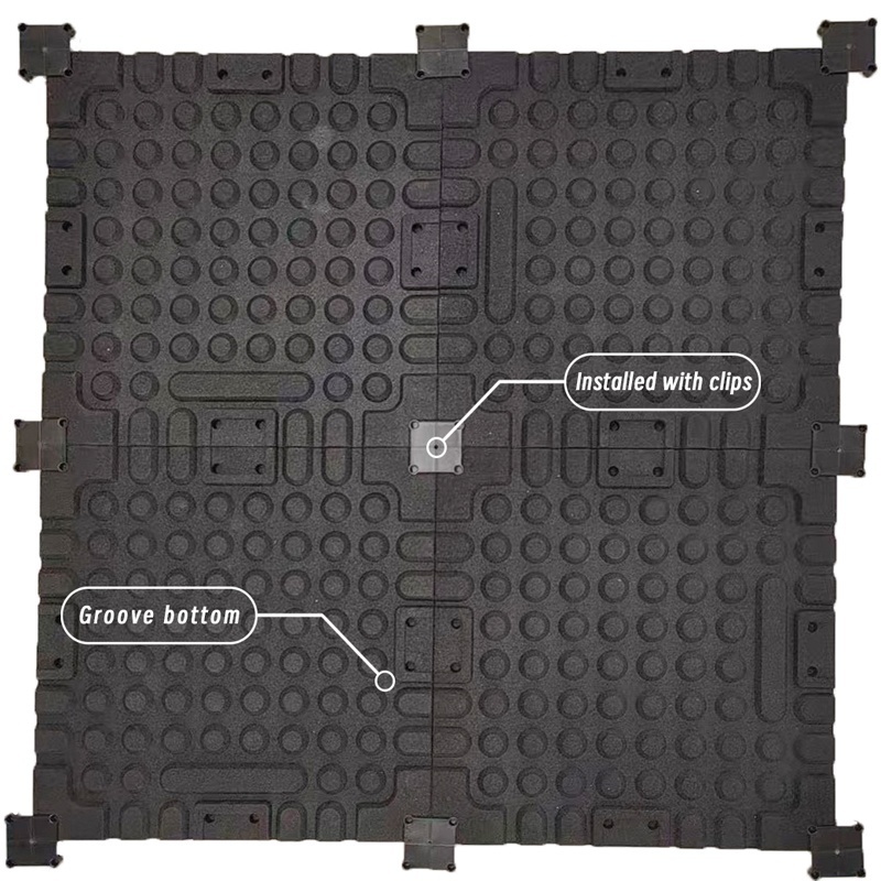 Factory 1m*1m  high quality Non-toxic gym rubber flooring Protective rubber floor for crossfit Easy installation rubber mats